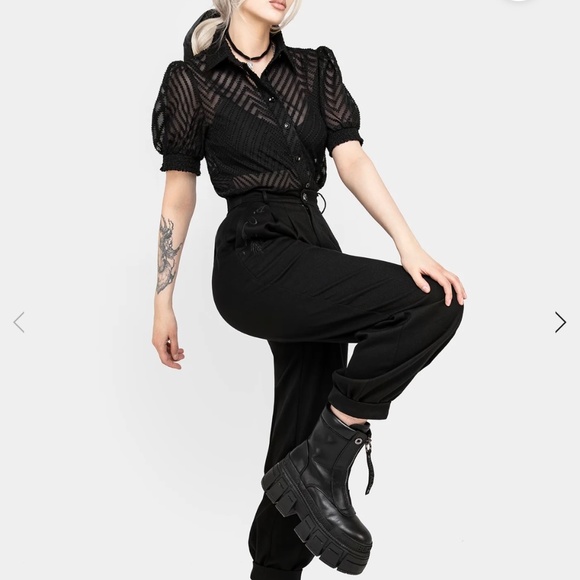 Disturbia Dianne Embroidered Ballon Trousers - Black - Picture 4 of 9